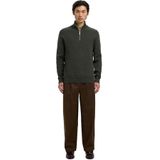 Selected Dane - Half Rits Trui - Gebreide Trui - Biologisch Katoen