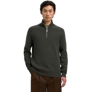 Selected Dane - Half Rits Trui - Gebreide Trui - Biologisch Katoen