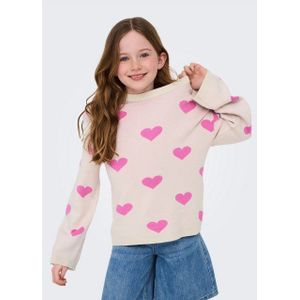 Gebreide Trui - Ronde Hals - Losse Pasvorm - Lange Mouw - All-over Patroon