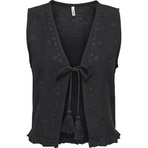 Only - Onljakiri Gilet - Zwart - Linnen