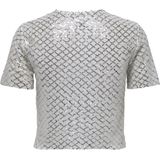 Onlbead - Top - Glitterprint - Cropped - Korte Mouwen - Regular Fit
