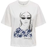 Only - onltenna S/S Girl Top - T-Shirt - Wit - Katoen