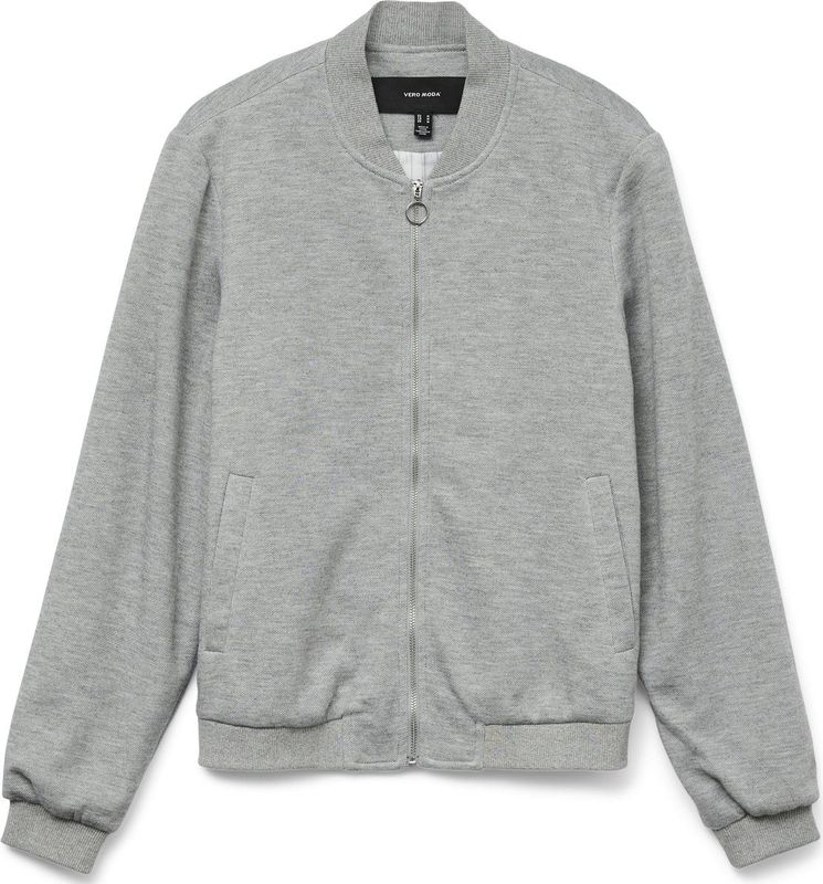 Vero Moda - Casual Jas - Light Grey Melange - 88% Polyester, 12% Viscose