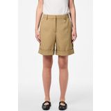 PIECES - Korte Broek - Kaki - Polyester - Slim Fit