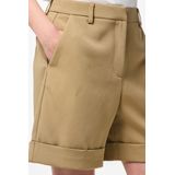 PIECES - Korte Broek - Kaki - Polyester - Slim Fit