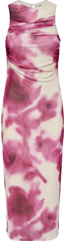 Only - Midi-Jurk - Allover Print - Ronde Hals - Zonder Mouwen