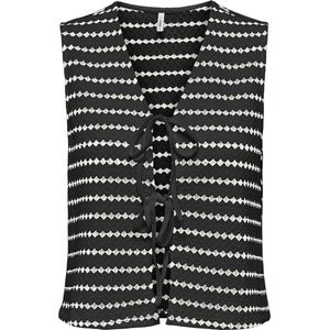 ONLY - Onleva S/L Gestreept Vest - Zwart - Dames