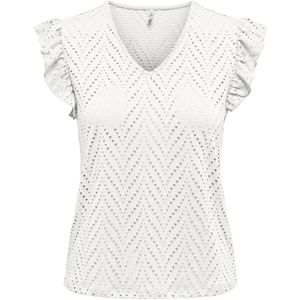 Only - Casual T-shirt - Cloud Dancer - 95% Polyester 5% Elastaan