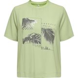 Only - ONLNEWFLORA S/S ART O-NECK TOP BOX JRS - T-shirt - Winter Pear - Korte Mouwen