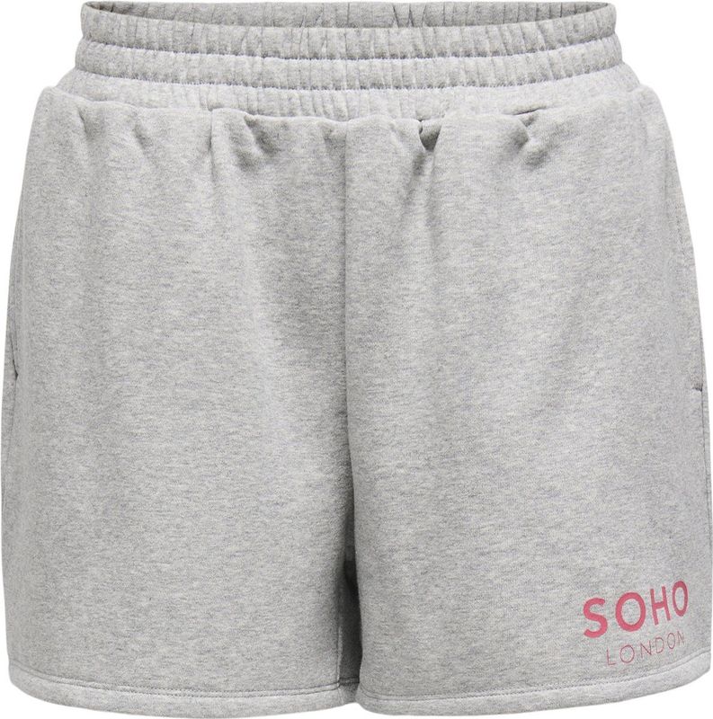 Only - Gedrukte Bermuda Shorts - Dames - Grijs - Katoen