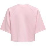 Only - Onlcora SS Print O-Neck SWT - Lichtroze - Katoen/Polyester