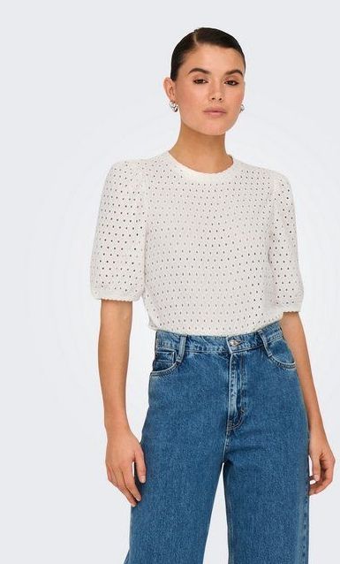 ONLY Kurzarmshirt ONLELISA S/S O-NECK TOP BOX JRS