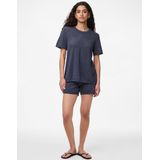 Pcscout - Gebreide Top - Ronde Hals - Korte Mouwen - Geribde Manchetten