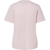 Gebreide Top - Zacht - Ronde Hals - Korte Mouwen - Geribde Manchetten