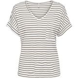 ONLY - ONLIBEN S/S MOSTER V-NECK GLITTER TOPJRS - Blouse - Wit