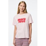 PIECES - Bedrukt T-shirt - Lichtroze - Katoen