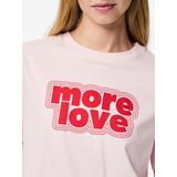 PIECES - Bedrukt T-shirt - Lichtroze - Katoen