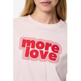 PIECES - Bedrukt T-shirt - Lichtroze - Katoen