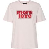 PIECES - Bedrukt T-shirt - Lichtroze - Katoen