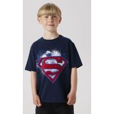 Superman - T-shirt - Blauw - Jersey - Rubberen Print
