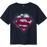 Superman - T-shirt - Blauw - Jersey - Rubberen Print
