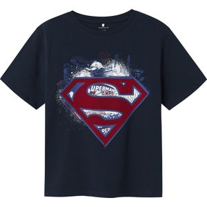 Superman - T-shirt - Blauw - Jersey - Rubberen Print