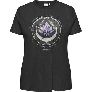 ONLY CARMAKOMA - CARMIKO LIFE WASHED SS REG TEE JRS - Dames - T-shirt - Groen - Katoen