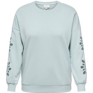 ONLY CARMAKOMA - Sweatshirt - Grijs - Katoen - Regular Fit