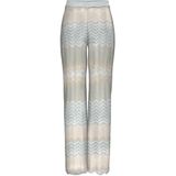 Only - Onlalvira Life MW Glitter Pant - Blauw - Viscose/Polyester/Metaal