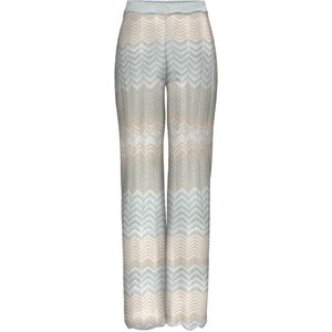 Only - Onlalvira Life MW Glitter Pant - Blauw - Viscose/Polyester/Metaal