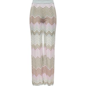 Only - Onlalvira Life Mw Glitter Pant - Broek - Blauw - Viscose/Polyester/Metaal