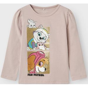 Paw Patrol - Top - Glitterprint - Jersey - Lange Mouwen - Ronde Hals