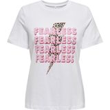 Only - Henny Life Shirt - Wit - Regular Fit - Dames