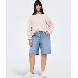 ONLY CARMAKOMA - Denim Shorts - Blauw - Hoogwaardige Denim - High Waist