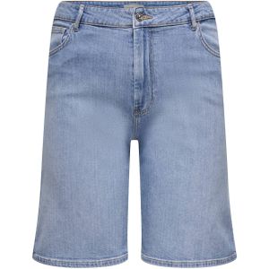 ONLY CARMAKOMA - Denim Shorts - Blauw - Hoogwaardige Denim - High Waist