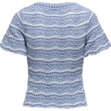 Only - T-shirt - Forever Blue/Cloud Dancer - 65% Gerecycled Katoen