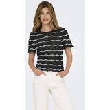 Only - T-shirt - Forever Blue/Cloud Dancer - 65% Gerecycled Katoen