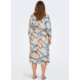 ONLY CARMAKOMA - Midi-jurk - V-Hals - 3/4 Mouwen - Regular Fit