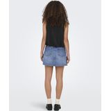 Spijkerrok - Blauw - Katoen - Mid Waist - Achterzakken en Voorzakken