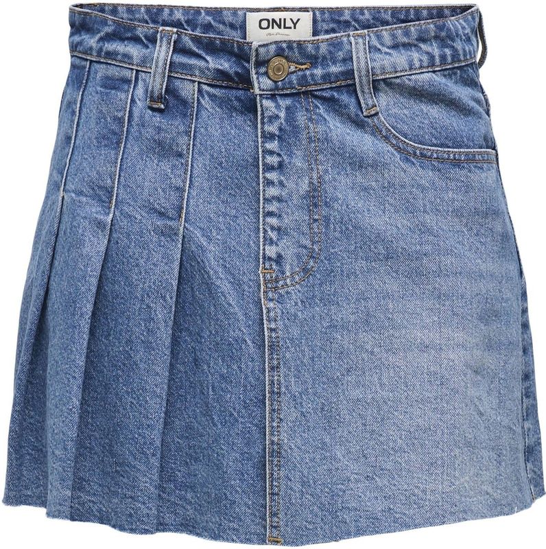 Spijkerrok - Blauw - Katoen - Mid Waist - Achterzakken en Voorzakken