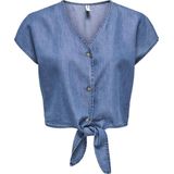Only - ONLBEA 15344181 - Blouse - Medium Blue Denim - Korte Mouwen