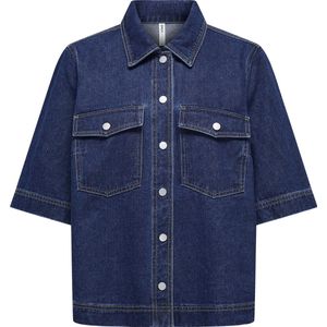 Onlbelle S/S Shirt DNM Gua Noos, donkerblauw (dark blue denim), XXS