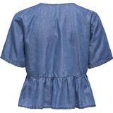 Only - Blouse - Medium Blue Denim - 65% Katoen 35% Lyocell