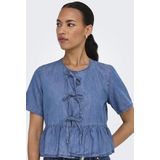 Only - Blouse - Medium Blue Denim - 65% Katoen 35% Lyocell