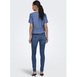 Only - Blouse - Medium Blue Denim - 65% Katoen 35% Lyocell
