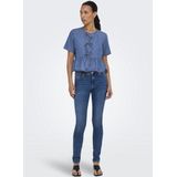 Only - Blouse - Medium Blue Denim - 65% Katoen 35% Lyocell
