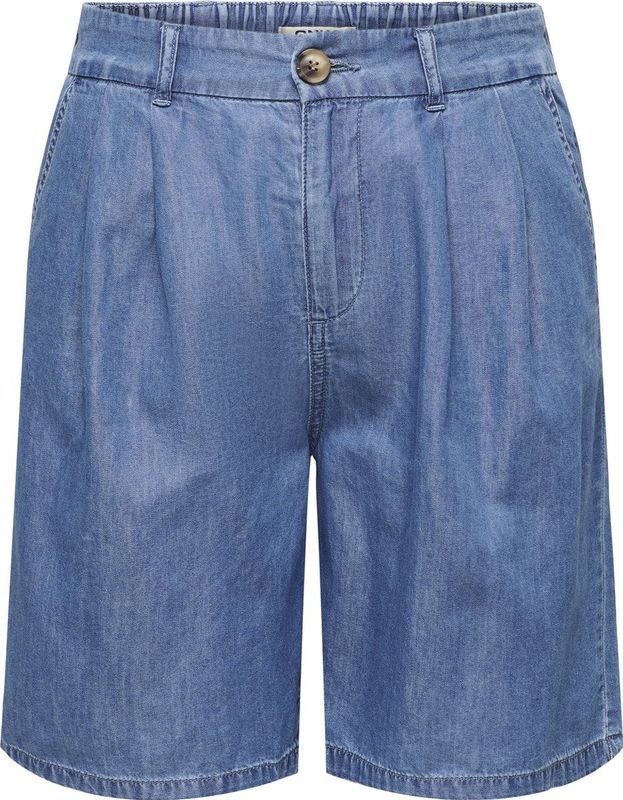 Only - ONLBEA HW LONG - Bermuda - Medium Blue Denim - Regular Fit