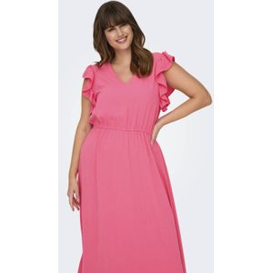 ONLY CARMAKOMA - Lange Jurk - V-Hals - Mouwloos - Maxi Lengte - Regular Fit