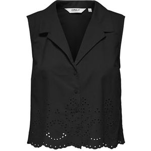 ONLY Dames Onlroxanne Sl Resort Shirt WVN, zwart, S