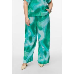 VERO MODA CURVE - Wide Leg High Waist Broek - Blauw